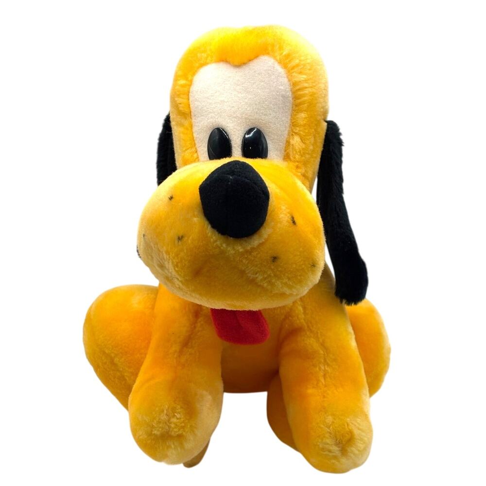 Vintage Walt Disney World, 11" Plush Pluto Seated - Excellent Condition